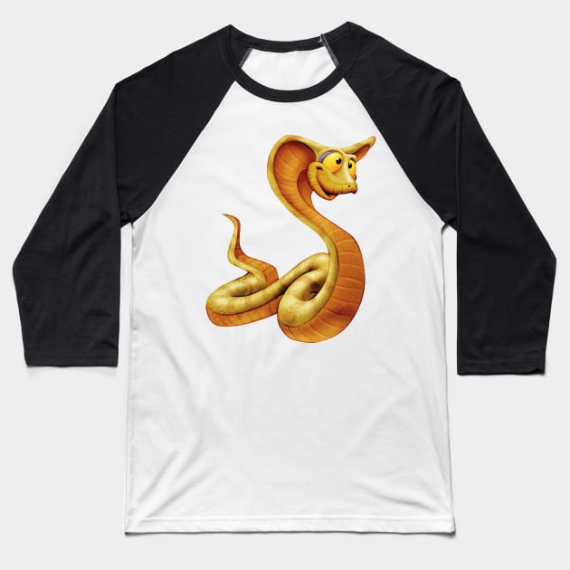 snake Baseball T-Shirt by man_reda